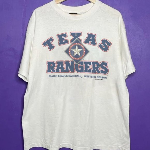 Tops Vintage Texas Rangers Baseball Shirt Retro 9s Mlb Texas Rangers